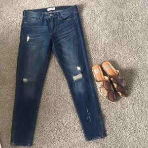 Destroyed Skinny Ankle Jean